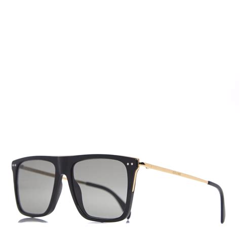 CELINE Flat Top Sunglasses CL40015I Black Gold